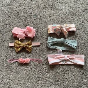 Set Of 6 Infant Toddler Girls Headbands